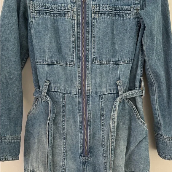 NWOT FREE PEOPLE DENIM JUMPER SIZE 6 - Picture 3 of 4